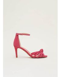 Phase Eight - Suede Open Toe Heels - Lyst
