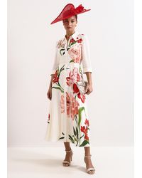 Phase Eight - Anabella Floral Shirt Midi Dress - Lyst