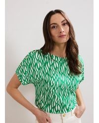 Phase Eight - Suzie Button Detail Printed Top - Lyst