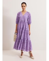 Phase Eight - Lorhna Broiderie Midaxi Dress - Lyst
