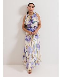 Phase Eight - Petite Rachel Printed Textured Maxi Dress - Lyst