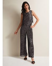 Phase Eight - Aubrey Sequin Wide Leg Jumpsuit - Lyst