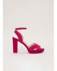 Phase Eight - Suede Stitch Platform Sandal - Lyst