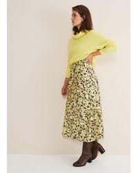 Phase Eight - 's Blaire Floral Satin Slip Skirt - Lyst