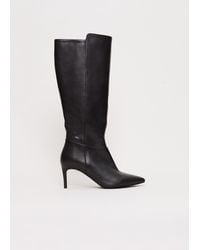 Phase Eight - Leather Knee High Heeled Boot - Lyst