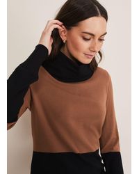 Phase Eight - Zasha Colourblock Cowl Neck Jumper - Lyst