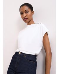 Phase Eight - Paige Ponte Button Top - Lyst