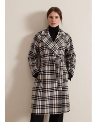 Phase Eight - Petite Cassie Check Wool Wrap Coat - Lyst