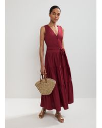 Phase Eight - Clarissa Dropped Waist Cotton Midi Dress - Lyst