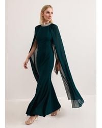 Phase Eight - Bridie Jewelled Cape Maxi Dress - Lyst