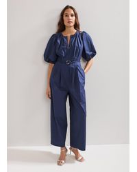 Phase Eight - Joni Puff Sleeve Belted Jumpsuit - Lyst