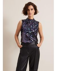 Phase Eight - Tasha Sequin Top - Lyst