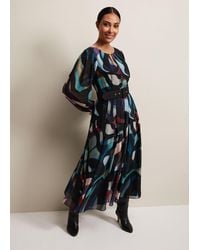 Phase Eight - Petite Sky Printed Maxi Dress - Lyst