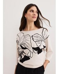 Phase Eight - Poppie Studd Batwing Knit Top - Lyst