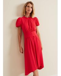 Phase Eight - Paulina Puff Sleeve Midi Dress - Lyst