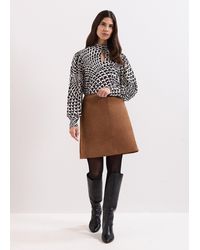 Phase Eight - Felisity Faux Suede Mini Skirt - Lyst