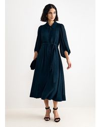 Phase Eight - Maeve Textured Midi Shirt Dress - Lyst