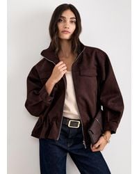 Phase Eight - Nina Faux Suedette Funnel Neck Jacket - Lyst