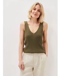 Phase Eight - Caryl Ribbed Vest Top - Lyst
