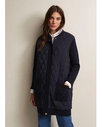 Phase Eight - 's Zadie Navy Quilted Knit Coatigan - Lyst