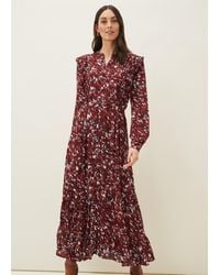 Phase Eight - Helen Abstract Feather Print Midaxi Dress - Lyst
