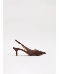 Phase Eight - Satin Slingback Heeled Shoes - Lyst