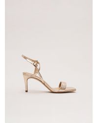 Phase Eight - Metallic Strappy Sandals - Lyst