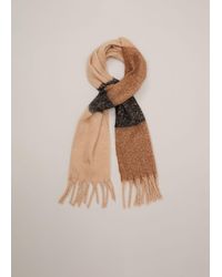 Phase Eight - Oversized Stripe Brushed Scarf - Lyst