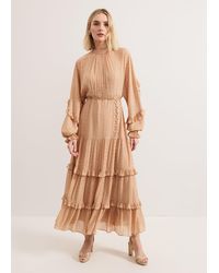 Phase Eight - Priscilla Shimmer Ruffle Maxi Dress - Lyst