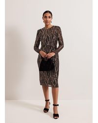 Phase Eight - 's Petite Kaleigh Sequin Midi Dress - Lyst