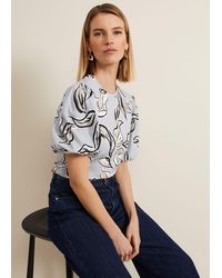 Phase Eight - Aaliyah Woven Sleeve Top - Lyst