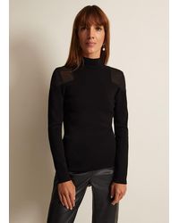 Phase Eight - 's Amiee Sheer Cold Shoulder Knit Panel Top - Lyst