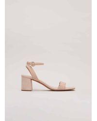 Phase Eight - Suede Scallop Block Heel - Lyst