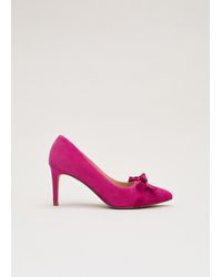 Phase Eight - Suede Bow Front Court Shoe - Lyst