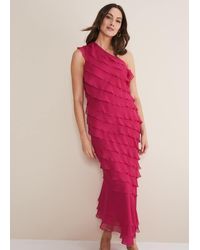 Phase Eight - Kelsey Layered One Shoulder Maxi Dress - Lyst