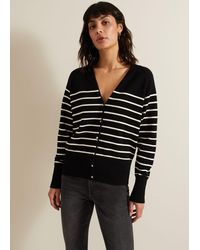 Phase Eight - Nina V Neck Stripe Cardigan - Lyst