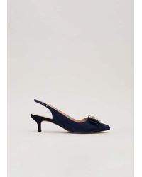 Phase Eight - 's Suede Embellished Kitten Heel - Lyst