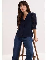 Phase Eight - Eleanor Woven Sleeve Top - Lyst
