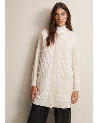 Phase Eight - 's Zadie White Quilted Knit Coatigan - Lyst