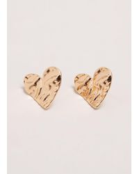 Phase Eight - Large Heart Stud Earrings - Lyst