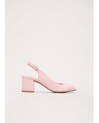 Phase Eight - Suede Peeptoe Block Heel Shoes - Lyst