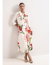 Phase Eight - Anabella Floral Shirt Midi Dress - Lyst
