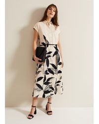 Phase Eight - 's Felicity Leaf Print Midi Dress - Lyst