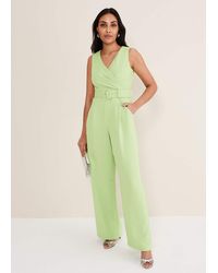 Phase Eight - 's Petite Lissia Green Wide Leg Jumpsuit - Lyst