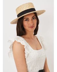 Phase Eight 's Straw Boater Hat - Natural