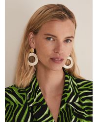 Phase Eight - 's Threaded Circle Drop Earrings - Lyst