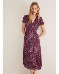 Phase Eight - Azalea Ditsy Short Sleeve Midi Dress - Lyst
