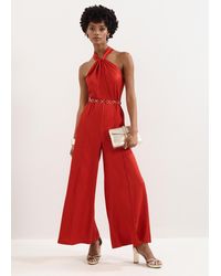 Phase Eight - Kirsten Linen Blend Wide Leg Jumpsuit - Lyst