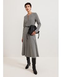 Phase Eight - Eleni Circle Jacquard Midi Dress - Lyst