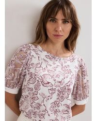 Phase Eight - Kelly Floral Burnout Top - Lyst